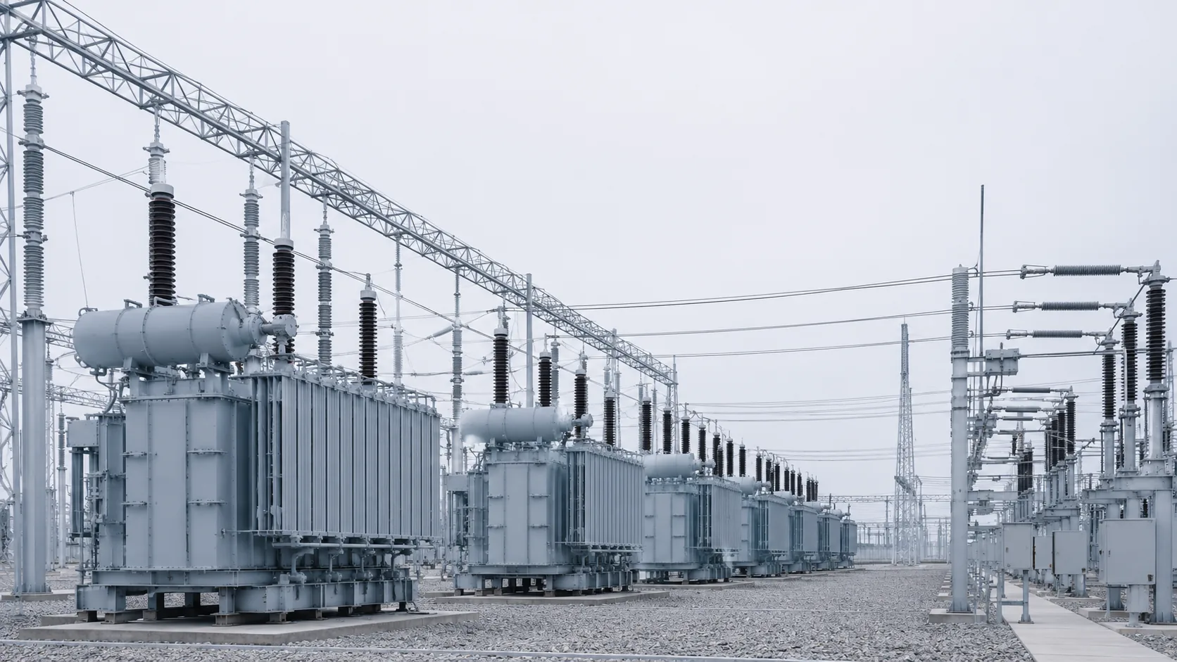 Substation transformers and switchgear